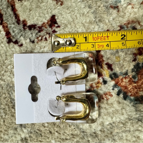 Transparent hoop earrings - Picture 4 of 4